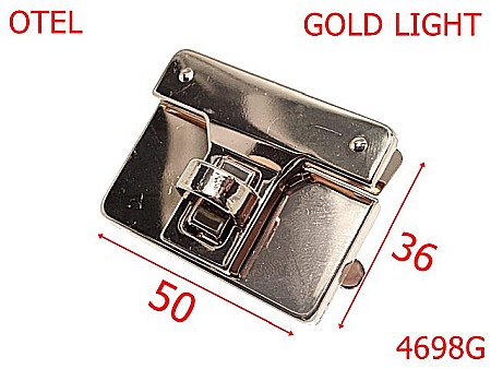 Inchizatori poseta - 4698G/Inchizatoare geanta dama-50x35-mm-otel--gold light-----