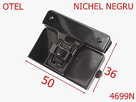 Inchizatori poseta - 4699N/Inchizatoare geanta dama-50x35-mm-otel--nichel negru -----
