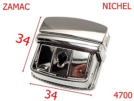 Inchizatori poseta - 4700/Inchizatoare borseta servieta -34x34-mm-zamac--nichel-14K3----