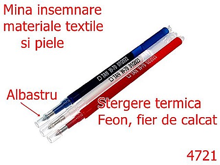 Diverse - 4721/Mina insemnare piele si textile-----albastru-10 D 25----