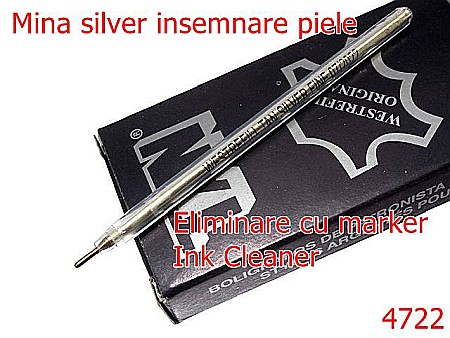 Diverse - 4722/Mina silver insemnare piele-----silver-10 D 26----
