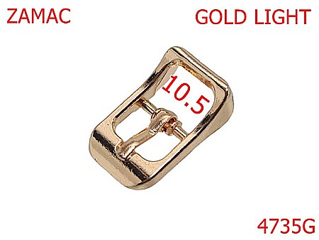 Catarame - 4735G/Minicatarama genti poseta incaltaminte-10.5-mm-zamac--gold light--7K5---