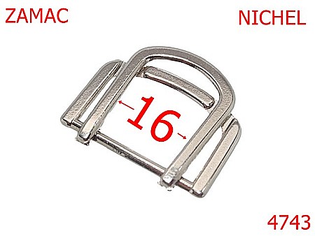 Accesorii confectii - 4743/Catarama cu autoblocaj pentru confectii-16-mm-zamac--nichel-21 D 11----