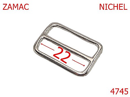 Catarame cu reglaj - 4745/Catarama pentru reglaj marochinarie si confectii-22-mm-zamac--nichel--1D7---