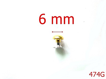 Riveti Capse rapide - 474G/BUMBI 6MM GOLD-6-mm---gold---4J3/4K2--O2
