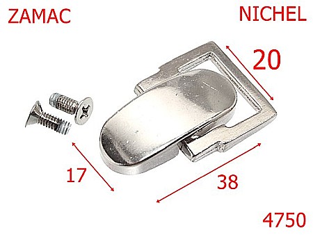 Sustinatori poseta - 4750/Sustinator poseta servieta -20-mm-zamac--nichel-----