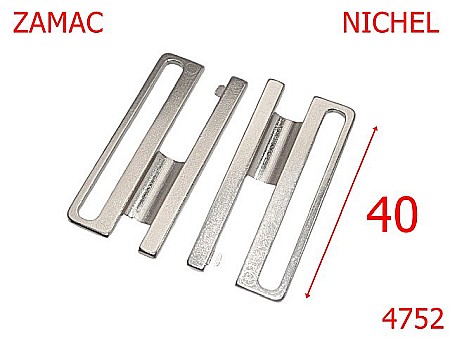 Accesorii confectii - 4752/Inchizatoare pentru confectii-40-mm-zamac--nichel-----
