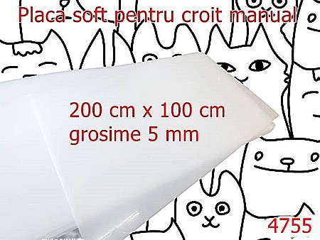 Diverse - 4755/Placa soft pentru croit manual-2000x1000-mm-plastic-5-alb-----