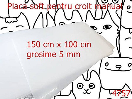 Diverse - 4757/Placa soft pentru croit manual-1500x1000-mm-plastic-5-alb-----