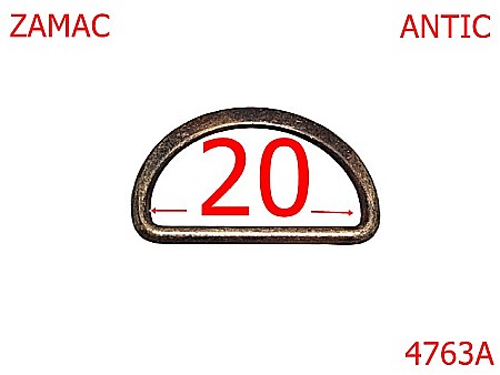 Inele D - 4763A/Inel D marochinarie genti poseta-20-mm-zamac--antic--3A6---
