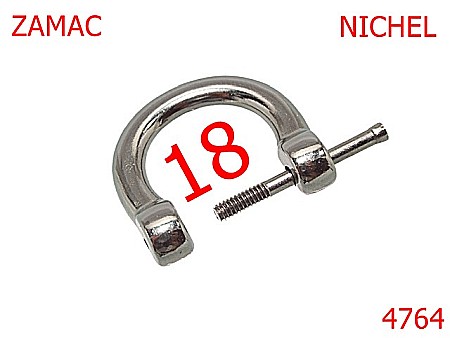 Inele D - 4764/Inel D demontabil pentru marochinarie-18-mm-zamac--nichel--2F2---