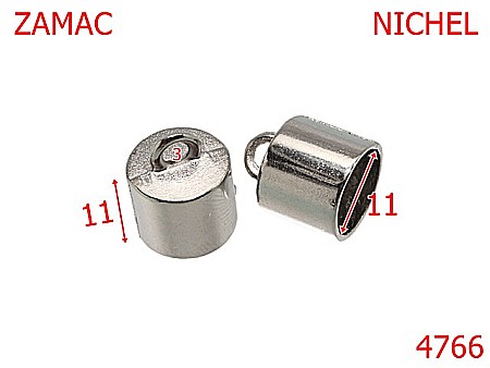 Accesorii metalice pentru marochinarie - 4766/Clopotel ornamental marochinarie incaltaminte-11-mm-zamac--nichel-----