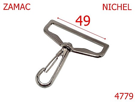 Carabine poseta - 4779/Carabina articole marochinarie -49-mm-zamac--nichel--5E2---