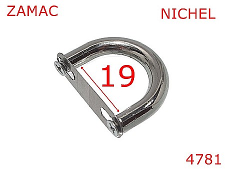 Sustinatori poseta - 4781/Sustinator marochinarie posete si genti-19-mm-zamac--nichel-----