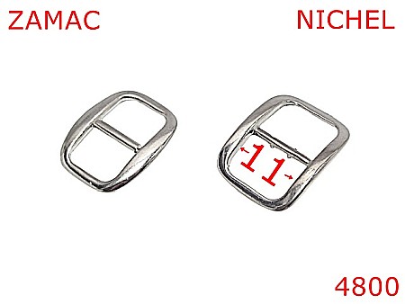 Catarame cu reglaj - 4800/Catarama de reglaj curelusa marochinarie-11-mm-zamac--nichel--R18---