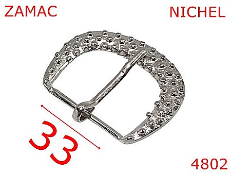 Catarame poseta - 4802/Catarama poseta geanta-33-mm-zamac--nichel--6i3---