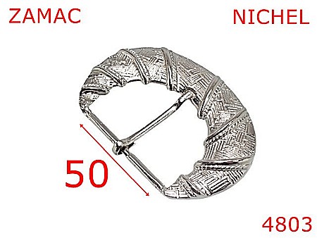 Catarame curea dama - 4803/Catarama cordon dama-50-mm-zamac--nichel--6i3---