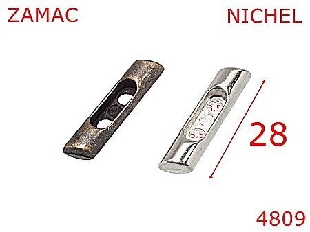 Nasturi - 4809/Nasture stik pentru confectii piele-28-mm-zamac--nichel-21 D 1----