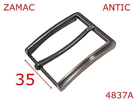 Catarame - 4837A/Catarama barbatesca pentru curea pantalon -35-mm-zamac--antic-----
