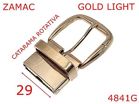 Catarame - 4841G/Catarama 2 fete reversibila-29-mm-zamac--gold light-----