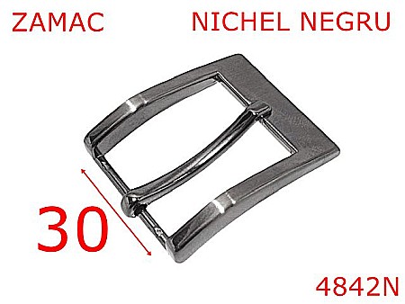 Catarame - 4842N/Catarama barbatesca  curea pantalon-30-mm-zamac--nichel negru-----