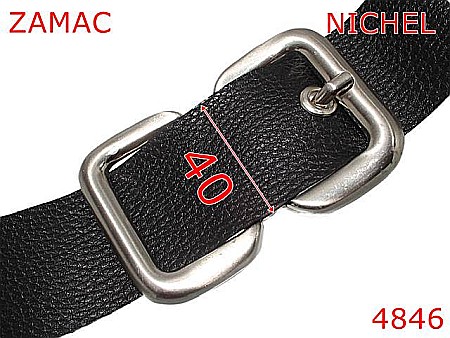 Catarame poseta - 4846/Catarama dubla posete si genti-40-mm-zamac--nichel-----