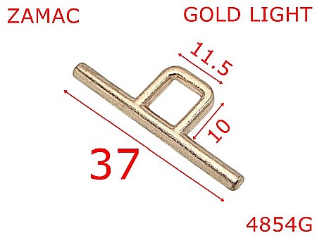Blocaj de lant - 4854G/Blocaj  de lant poseta sau geanta-37-mm-zamac--gold light-21 B 11----