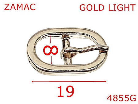 Catarame poseta - 4855G/Minicatarama genti poseta incaltaminte-8-mm-zamac--gold light-----