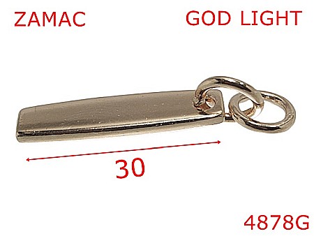 Cursori fermoar plastic - 4878G/Tragator  cursor fermoar -30-mm-zamac--gold light-----