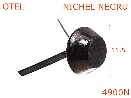 Picioruse fund - 4900N/Piciorus tronconic fund de geanta-11.5-mm-otel--nichel negru-----
