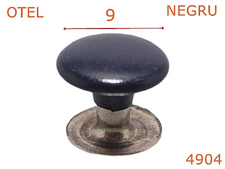 Capse rapide - 4904/Capsa rapida cu capacul vopsit-9-mm-otel--negru-----