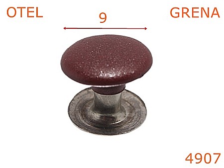 Capse rapide - 4907/Capsa rapida cu capacul vopsit-9-mm-otel--grena-----