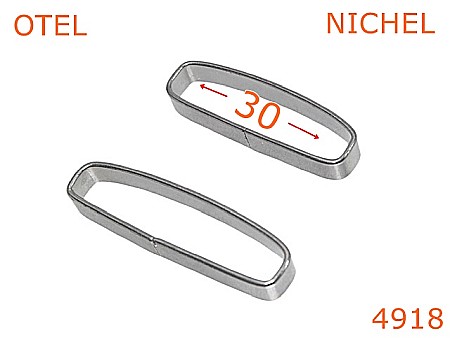 Pasant pafta - 4918/Pasant catarama curea sau bareta-30-mm-otel--nichel-----