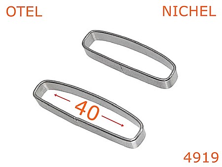 Accesorii metalice pentru marochinarie - 4919/Pasant catarama curea sau bareta-40-mm-otel--nichel-----