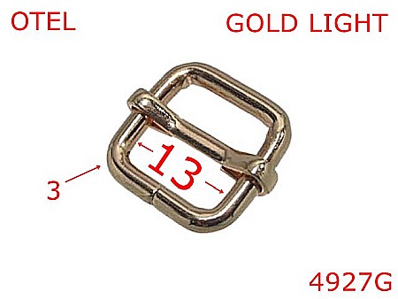 Catarame cu reglaj - 4927G/Catarama  mini reglaj lungime curea-13-mm-otel-3-gold light-4K8----