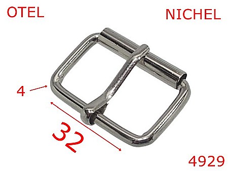 Catarame rola si 1 cui - 4929/Catarama cu rola marochinarie geanta poseta-32-mm-otel-4-nichel-6i4----