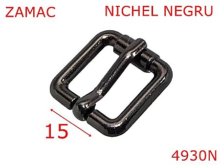 Catarame poseta - 4930N/Catarama marochinarie sau incaltaminte-15-mm-zamac--nichel negru-6i2----