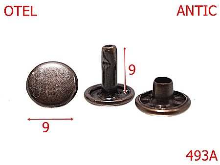 Capse rapide - 493A/CAPSA RAPIDA  -9-mm---antic-16A11----