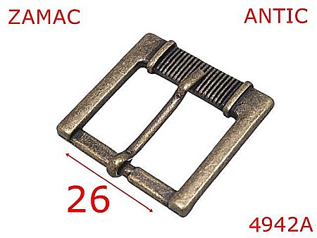 Catarame poseta - 4942A/Catarama marochinarie sau incaltaminte-25-mm-zamac--antic-7A2----