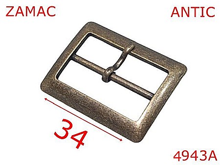 Catarame poseta - 4943A/Catarama marochinarie sau incaltaminte-34-mm-zamac--antic-7A2----