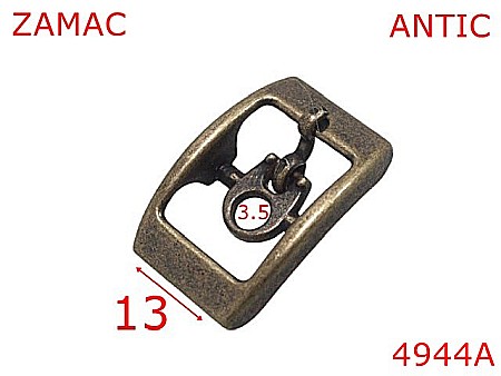 Catarame poseta - 4944A/Catarama marochinarie sau incaltaminte-13-mm-zamac--antic-7B5-7A2----