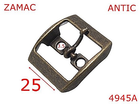 Catarame poseta - 4945A/Catarama marochinarie sau incaltaminte-25-mm-zamac--antic-7C2----