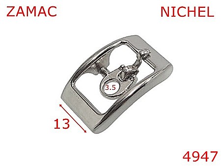 Catarame poseta - 4947/Catarama marochinarie sau incaltaminte-13-mm-zamac--nichel-7A----