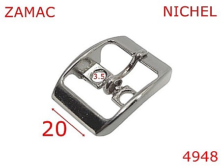 Catarame poseta - 4948/Catarama marochinarie sau incaltaminte-20-mm-zamac--nichel-7C1-7C2----
