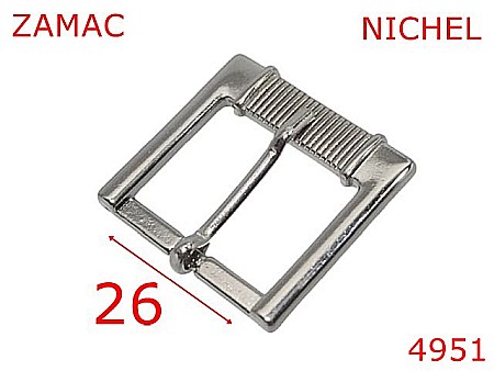 Catarame poseta - 4951/Catarama marochinarie sau incaltaminte-26-mm-zamac--nichel-7B1-7A2----