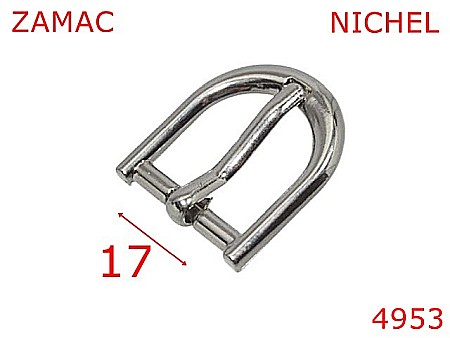 Catarame poseta - 4953/Catarama marochinarie sau incaltaminte-17-mm-zamac--nichel-6i1----