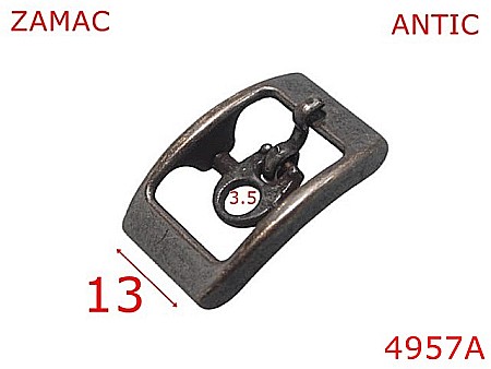 Catarame poseta - 4957A/Catarama marochinarie sau incaltaminte-13-mm-zamac--antic-7A1-7A2----
