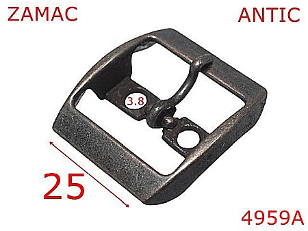 Catarame poseta - 4959A/Catarama marochinarie sau incaltaminte-25-mm-zamac--antic-7A2----