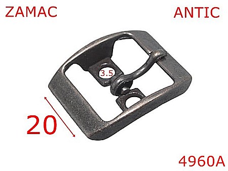 Catarame poseta - 4960A/Catarama marochinarie sau incaltaminte-20-mm-zamac--antic-7B4-7C2----