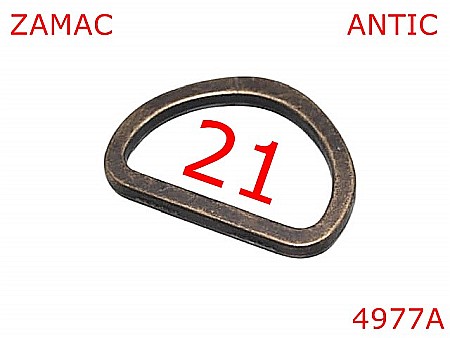 Inele D - 4977A/Inel D marochinarie incaltaminte-21-mm-zamac--antic-2.E.1----